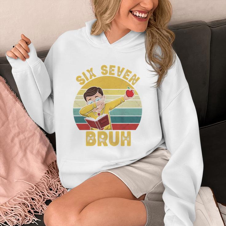 67 Meme Six Seven Bruh Retro Dabbing Teacher School Unisex Hoodie, funny design 67 Meme Six Seven Bruh Retro Dabbing Teacher School Unisex Hoodie, funny design