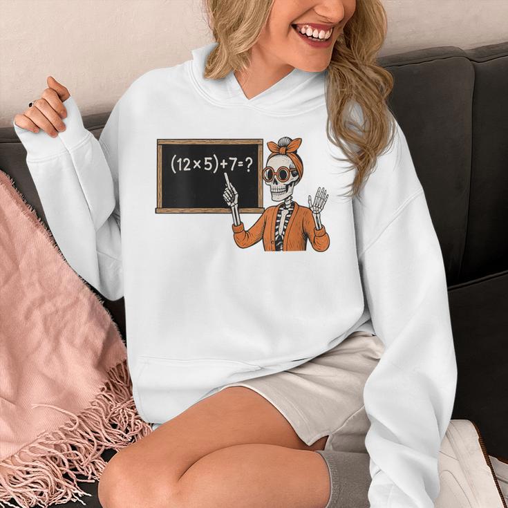 67 Teacher Halloween Skeleton Six Seven Meme Brainrot Math Unisex Hoodie, funny design