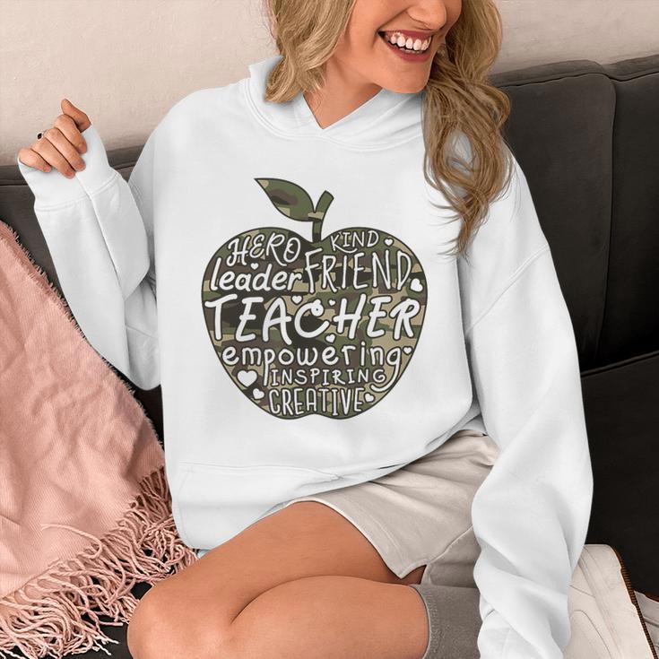 Apple Camoflauge Clothing Camo Student Teacher Cute School Unisex Hoodie, funny design