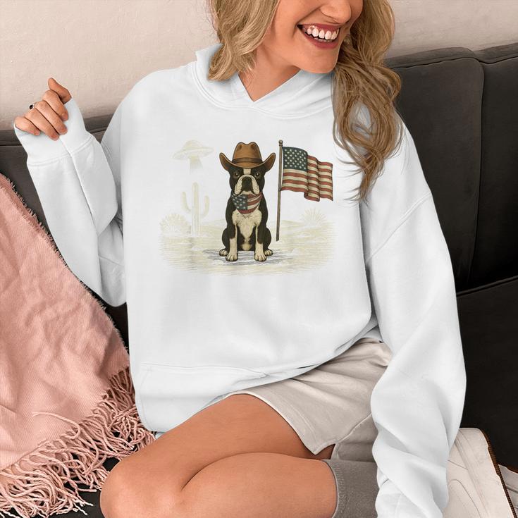Boston Terrier 4th Of July US American Flag Dog Patriotic Unisex Hoodie, Patriotic Boston Terrier Gifts, American Boston Terrier Gifts, Boston Terrier 4th Of July Gifts, funny design