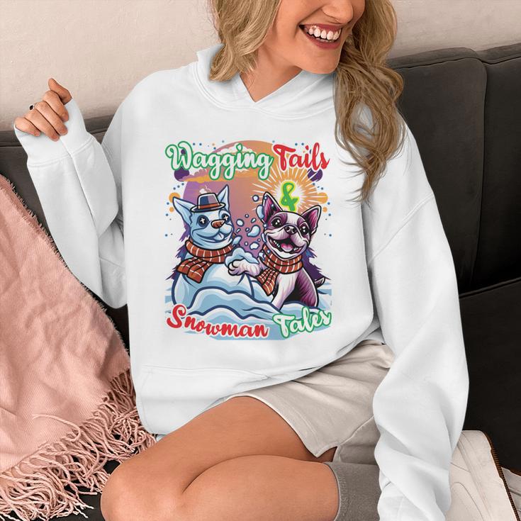Boston Terrier Dog Christmas Snowman Winter Snow Unisex Hoodie, Boston Terrier Christmas Gifts, funny design