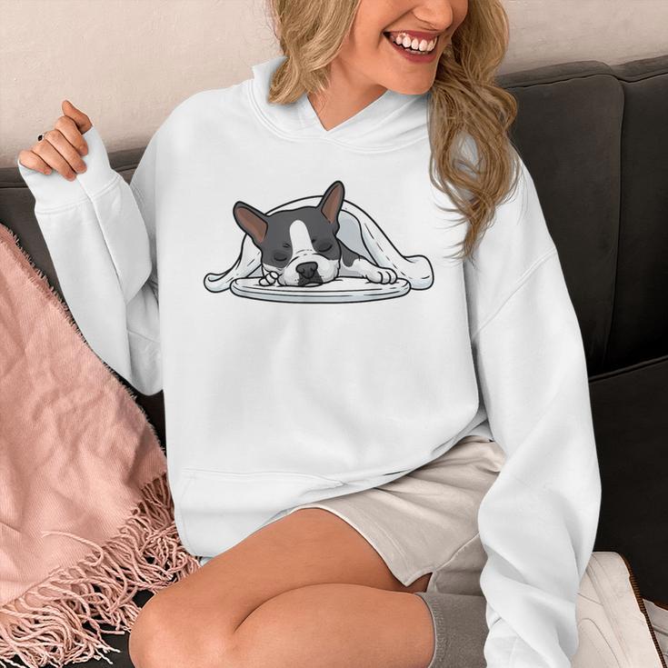 Boston Terrier Dog Official Sleeping Men Women Girls Kids Unisex Hoodie, funny design