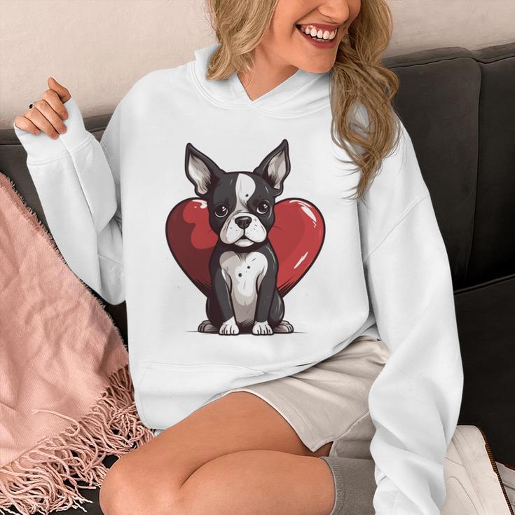 Boston Terrier Mom Dad Bostie Dog Lover Valentines Day Unisex Hoodie, Couple Gifts, Mom Gifts, Boston Terrier Dad Gifts, Boston Terrier Mom Gifts, funny design