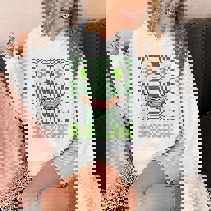 Bruh Green Face Eggs And Bacon Ham 朝食 聖パトリックズ パーカー