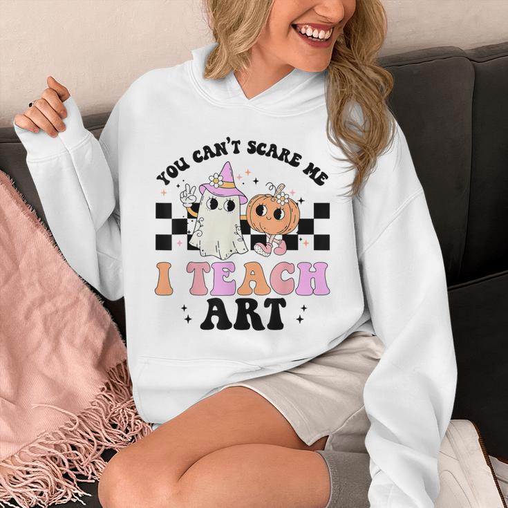 You Can't Scare Me I Teach Art Retro Teacher Ghost Halloween Unisex Hoodie, funny design You Can't Scare Me I Teach Art Retro Teacher Ghost Halloween Unisex Hoodie, funny design