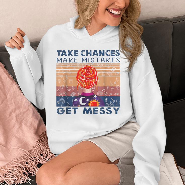 Take Chances Make Mistakes Get Messy Vintage Teacher Life Unisex Hoodie, funny design Take Chances Make Mistakes Get Messy Vintage Teacher Life Unisex Hoodie, funny design