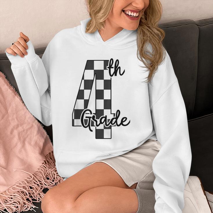 Checkered Fourth Grade Back To School Teachers Students Unisex Hoodie, funny design Checkered Fourth Grade Back To School Teachers Students Unisex Hoodie, funny design