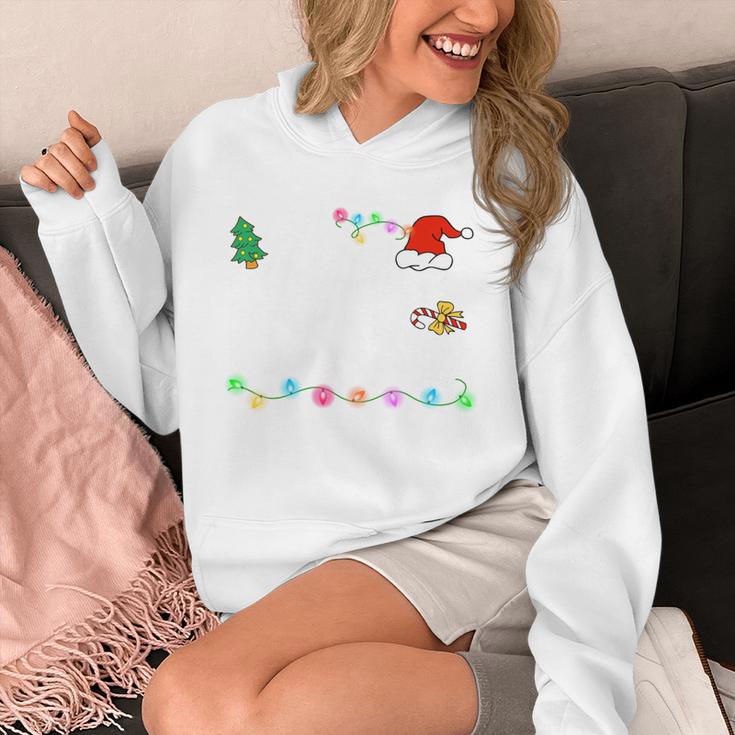 Is It Christmas Break Yet Teacher Xmas Light Santa Hat Unisex Hoodie, funny design