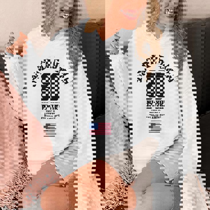 Cooltaten Island New York City Illustration Fashiontyle 長袖tシャツ パーカー