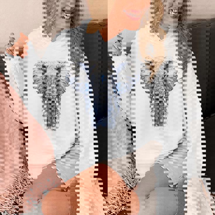 Elephant Artwork Animal Motif Art Animal Elephant Unisex Hoodie