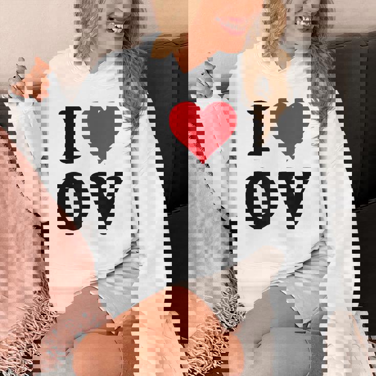 I Heart Ov Initials I Love OV First And Last Name O パーカー