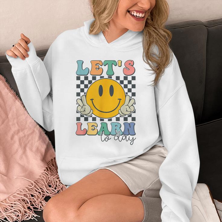 Let's Learn Today Smile Face Back To School For Teacher Kids Unisex Hoodie, funny design Let's Learn Today Smile Face Back To School For Teacher Kids Unisex Hoodie, funny design