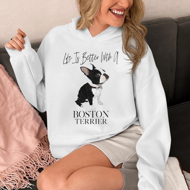 Life Is Better With A Boston Terrier Dog For Lover Unisex Hoodie, funny design