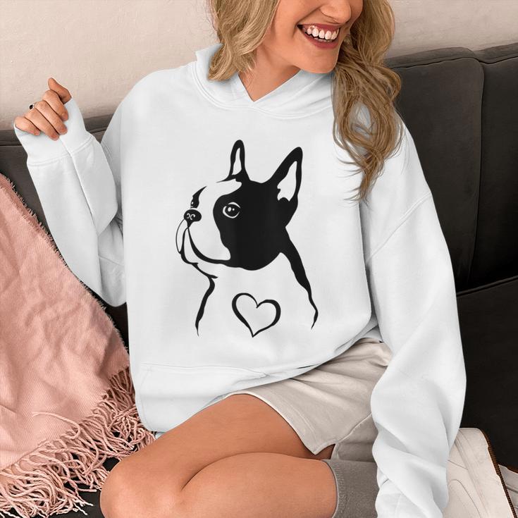I Love My Boston Terrier Dog With Heart Unisex Hoodie, funny design