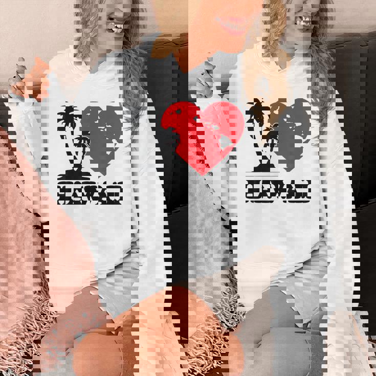 I Love Hawaii ハワイアンハートパーム レディース メンズ ボーイズ ガールズ パーカー