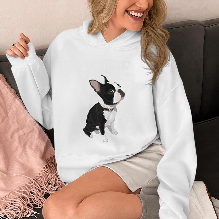 Love NOPE Boston Terrier Dog Lover Unisex Hoodie, funny design