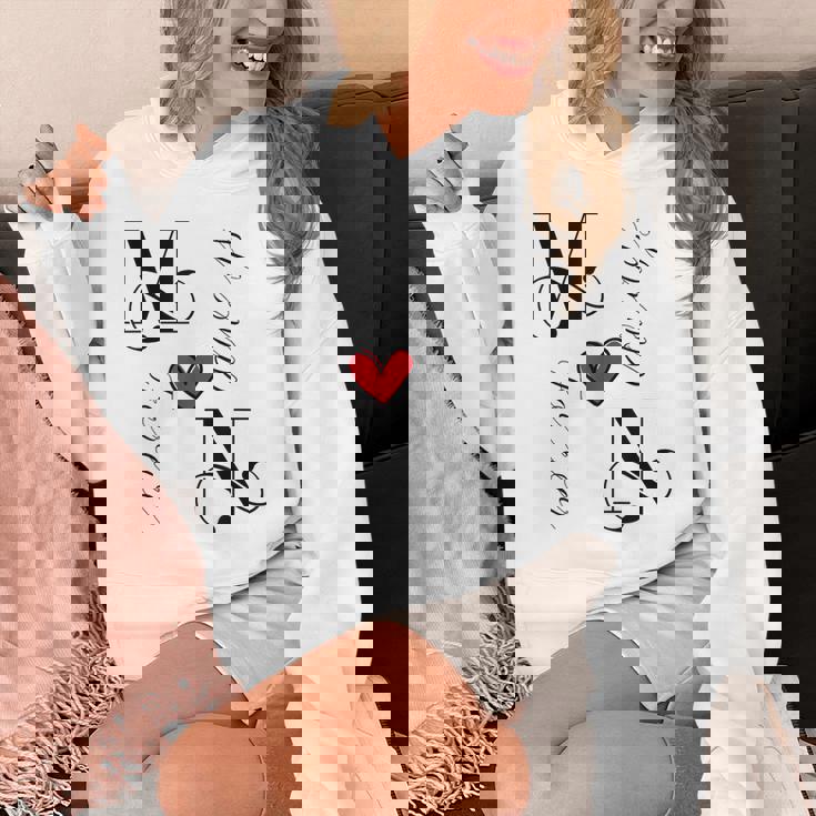 M & N カップル イニシャル 結婚式 記念日 新築祝い パーカー