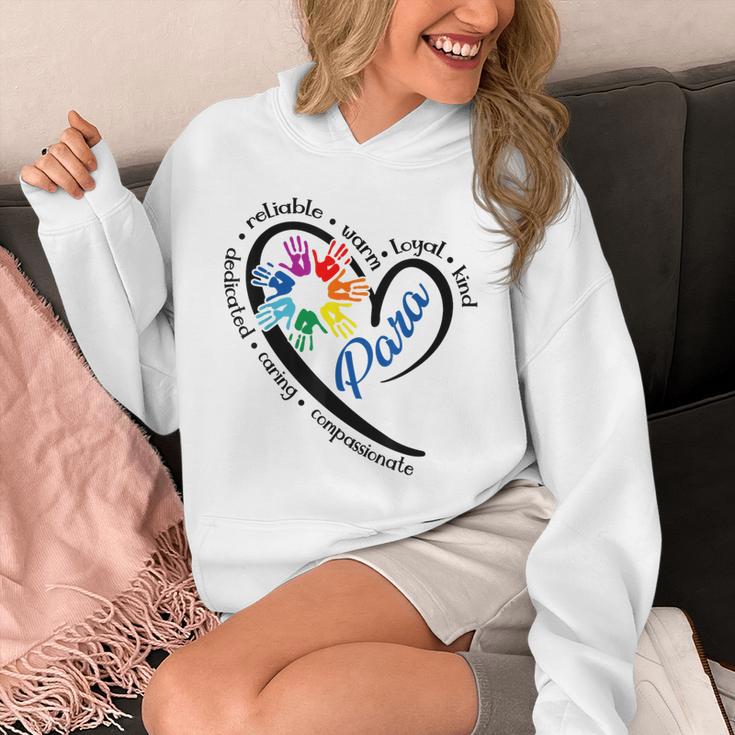 Para Heart Teacher Paraprofessional Paraeducator Men Women Unisex Hoodie, funny design