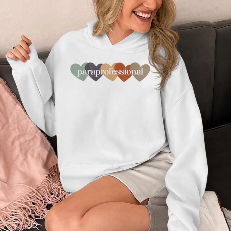 Paraprofessional Teacher Hearts Back To School Teach Rainbow Men Women Kids Unisex Hoodie, funny design