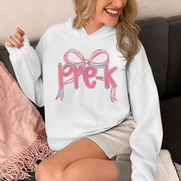 Preppy Pre k Back To School Pre-k Teachers Girls Cute Bow Unisex Hoodie, funny design Preppy Pre k Back To School Pre-k Teachers Girls Cute Bow Unisex Hoodie, funny design