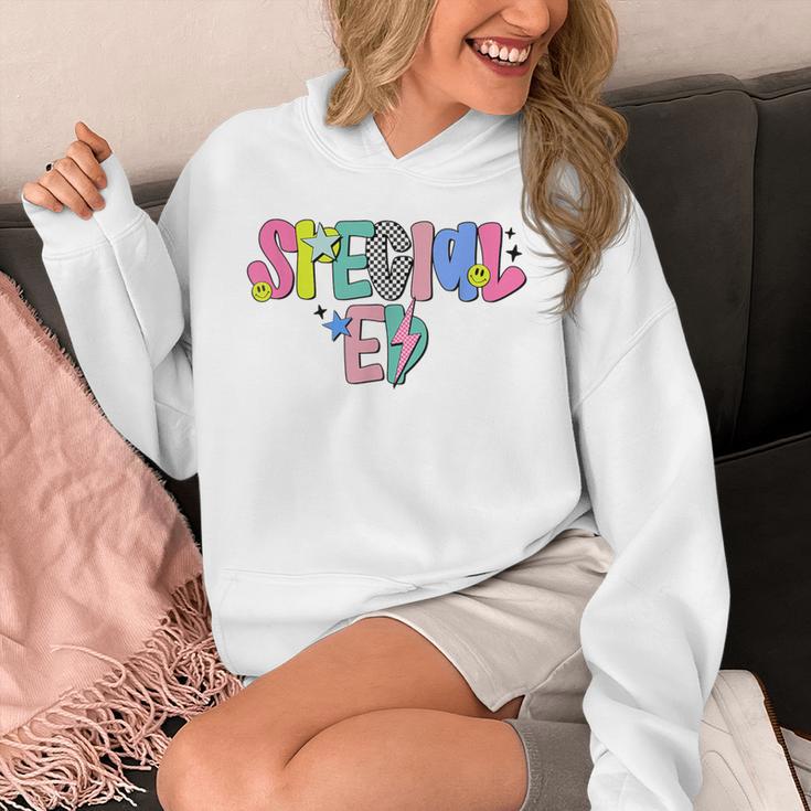 Retro Checkered Special Education Teacher Back To School Unisex Hoodie, funny design Retro Checkered Special Education Teacher Back To School Unisex Hoodie, funny design