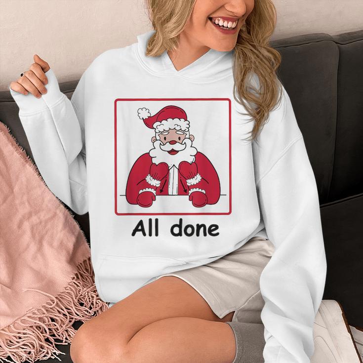Retro All Done Christmas Special Ed Teacher Team Santa Women Unisex Hoodie, funny design Retro All Done Christmas Special Ed Teacher Team Santa Women Unisex Hoodie, funny design