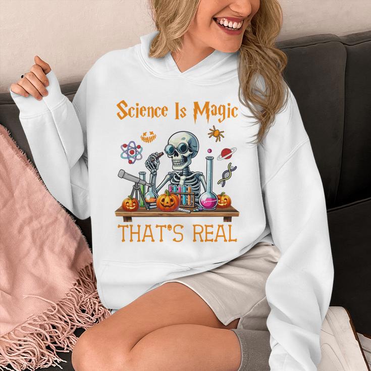 Science Is Magic Halloween Skeleton Students Teacher Unisex Hoodie, Science Teacher Gifts, funny design