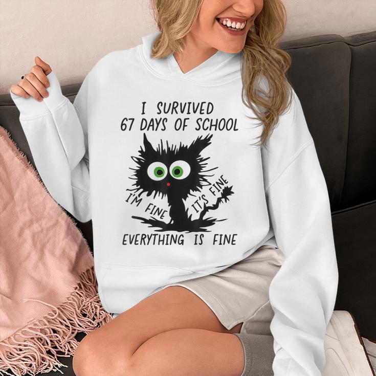 I Survived 67 Days Of School Teachers Students Humor Unisex Hoodie, funny design