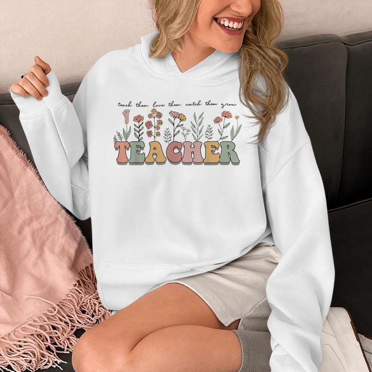 Teach Them Love Them Watch Them Grow Teacher Unisex Hoodie, funny design