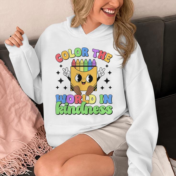 Teacher Back To School Color In Kindness Crayon Pencil Unisex Hoodie, funny design Teacher Back To School Color In Kindness Crayon Pencil Unisex Hoodie, funny design