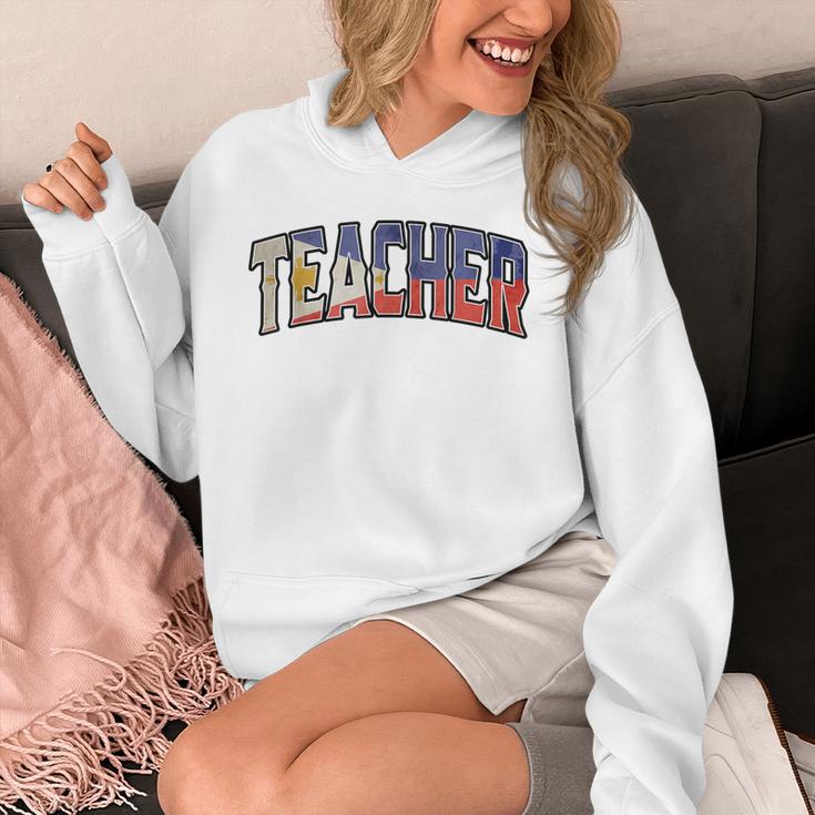 Teacher Filipino Vintage Heritage DNA Flag Unisex Hoodie, funny design Teacher Filipino Vintage Heritage DNA Flag Unisex Hoodie, funny design