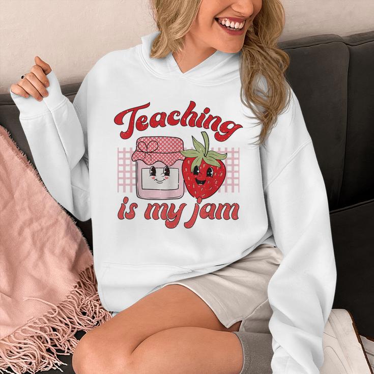 Teaching Is My Jam Cute Strawberry For Women Teachers Unisex Hoodie, funny design Teaching Is My Jam Cute Strawberry For Women Teachers Unisex Hoodie, funny design