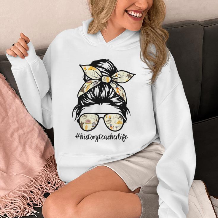 History Teacher Messy Bun Life Hair Glasses Unisex Hoodie, History Teacher Gifts, funny design History Teacher Messy Bun Life Hair Glasses Unisex Hoodie, History Teacher Gifts, funny design