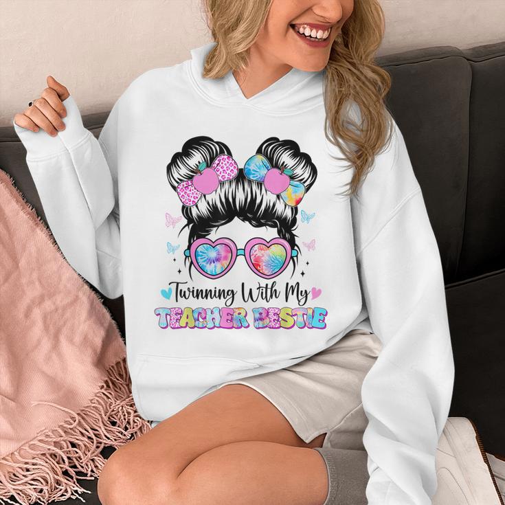 Twinning With My Teacher Bestie Twin Day Friends Teacher Unisex Hoodie, Friend Gifts, funny design Twinning With My Teacher Bestie Twin Day Friends Teacher Unisex Hoodie, Friend Gifts, funny design