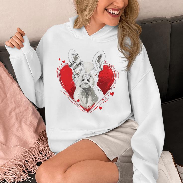 Valentine's Day Boston Terrier Dog Unisex Hoodie, funny design
