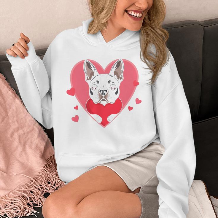 Valentine's Day Boston Terrier Heart Unisex Hoodie, funny design
