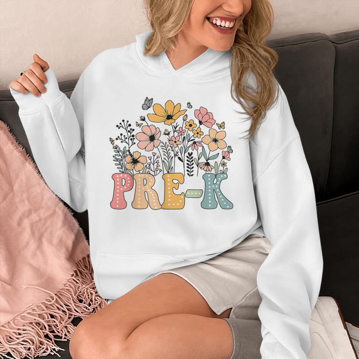 Wildflower Pre-K Preschool Team Floral Teacher Girls Unisex Hoodie, funny design