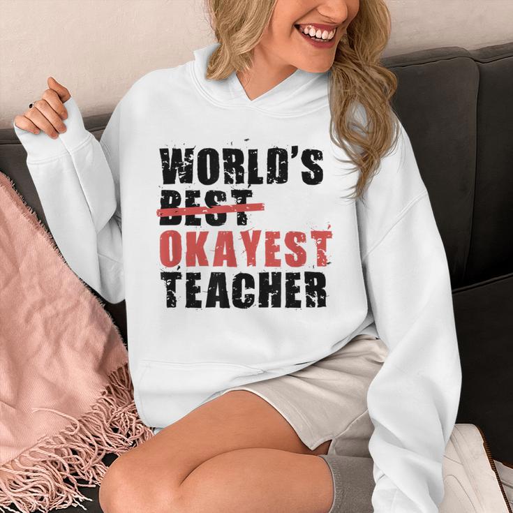 World's Best Okayest Teacher ACY025a For Men Women Unisex Hoodie, funny design World's Best Okayest Teacher ACY025a For Men Women Unisex Hoodie, funny design