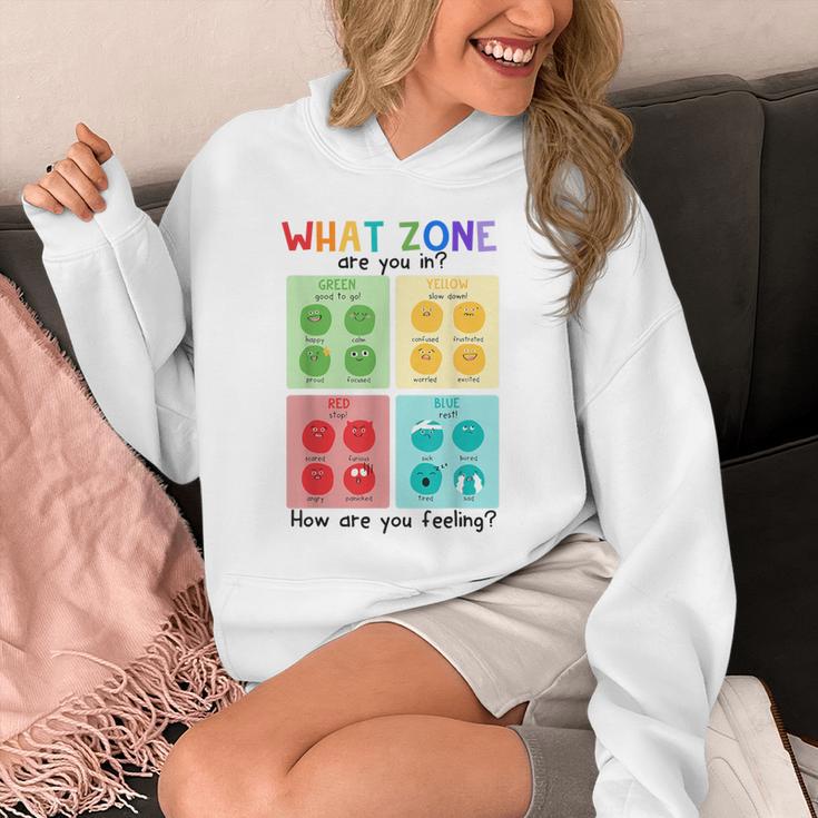 What Zone Are You In How Are You Feeling Teacher Unisex Hoodie, funny design