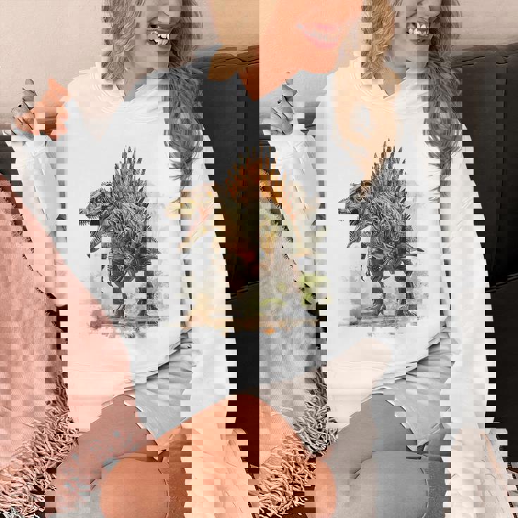 スピノサウルス 恐竜モチーフ イラスト スピノサウルス パーカー