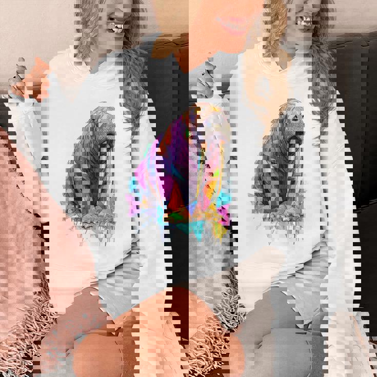 セイウチ 動物 モチーフ イラスト セイウチ パーカー