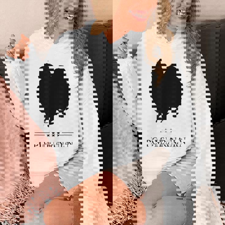 ポメラニアンブラックシルエット パーカー