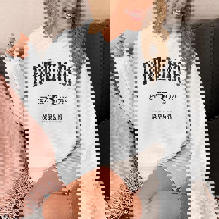 ローリングス メリーランド Md ヴィンテージ アスレチック ブラック スポーツデザイン 長袖tシャツ パーカー