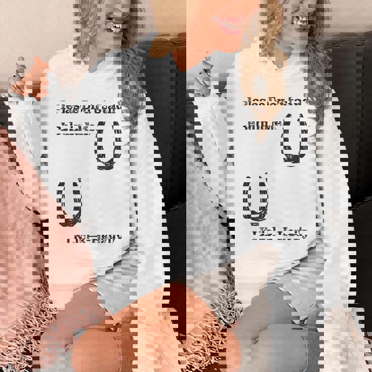 後蹴りに注意 蹄鉄 馬好き 馬術部 キッズ 大人 親子ペア バックプリント パーカー