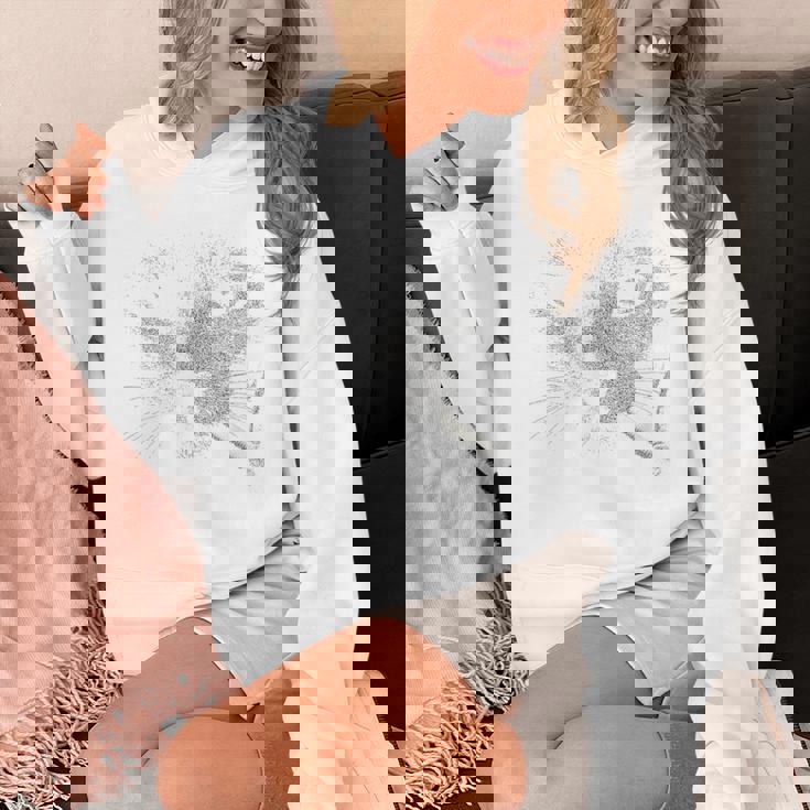 煙草の肖像画と猫ノワール猫 パーカー