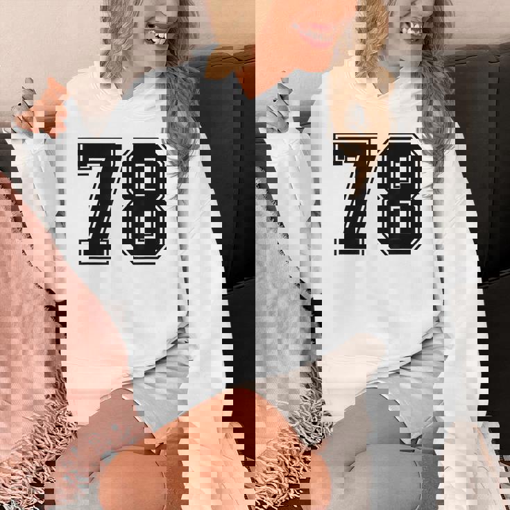 番号 78 ブラック スポーツファン ジャージ ナンバー パーカー