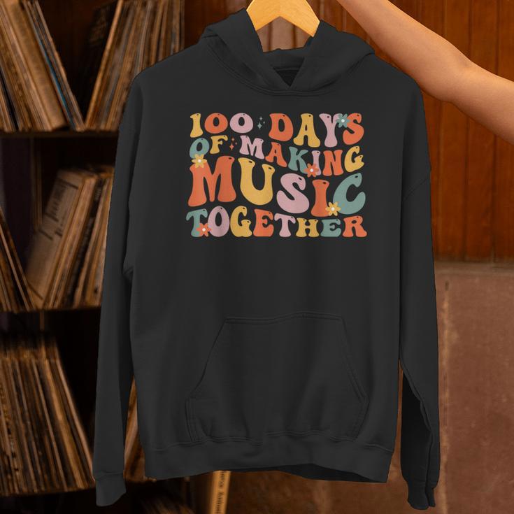 100 Days Of School Music Teacher Unisex Hoodie, gift for family, gift for coworker