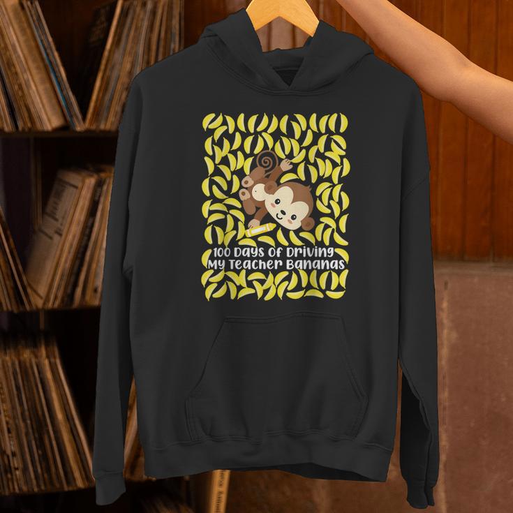100th Day Of School Teacher Monkey Pun Banana For Men Women Girls Kids Unisex Hoodie, gift for family, gift for coworker