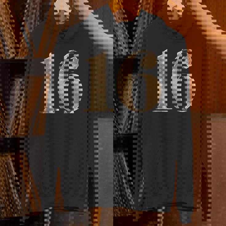 16 16 誕生日 お気に入り 数字 フルール・ド・リス デザイン パーカー