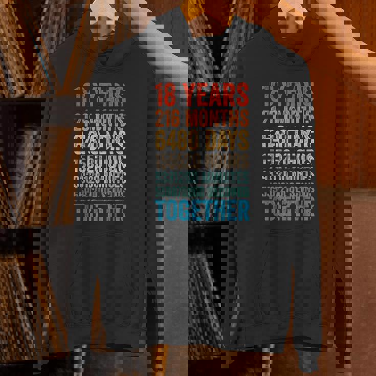 18年目の記念日 彼 彼女 カップル 18回目の結婚 パーカー